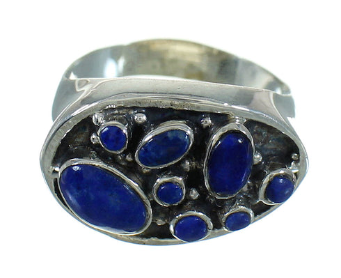 Sterling Silver Lapis Ring Size 7 AX88489